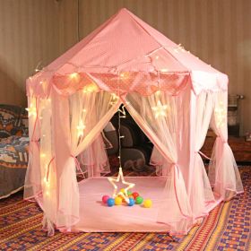 Foldable Princess Play Castle Tent For Girls, Large Space Playhouse With Breathable Mesh Doors, Stable Structure Indoor Outdoor Play Tent, Ideal (Option: defaulttitle)