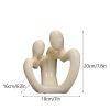 NORTHEUINS Ceramic Abstract Couple Statue European Figure Lover Figurines for Anniversary Collection Home Living Room Decoration