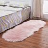 1pc, Wool Carpet Long Fur Carpet Indoor Bedroom Floor Mat 23.62*70.87inch Ripped Shape Acrylic 80% Polyester 20% Suede Fleece Bottom Long Fur Car