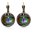 Y2K Vintage Dragon Eye Time Synthetic Gemstone Earrings Retro Creative Personality Temperament Alloy Material Exquisite Gift For Women Girls
