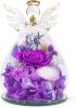 Gifts for Mom Birthday Gifts for Women Preserved Rose Forever Flower in Glass Angel Figurines Fresh Flowers for Delivery Anniversary Mothers Day