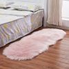 1pc, Wool Carpet Long Fur Carpet Indoor Bedroom Floor Mat 23.62*70.87inch Ripped Shape Acrylic 80% Polyester 20% Suede Fleece Bottom Long Fur Car
