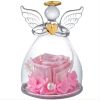 1pc; Birthday Gifts For Women; Preserved Rose In Angel Glass; Mom Grandma Gifts On Mother's Day; Valentine's Day; Wedding; Thanksgiving; Christma