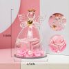 1pc; Birthday Gifts For Women; Preserved Rose In Angel Glass; Mom Grandma Gifts On Mother's Day; Valentine's Day; Wedding; Thanksgiving; Christma