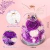 Gifts for Mom Birthday Gifts for Women Preserved Rose Forever Flower in Glass Angel Figurines Fresh Flowers for Delivery Anniversary Mothers Day