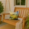 Nebraska Goldenrod in Watercolor Throw Pillow Machine Washable, Indoor Outdoor Decorative Pillow for Couch, Bed or Patio, 14Hx14W